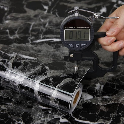 Abyssaly Black Marble Contact Paper 15.7In X 118In Peel and Stick Wallpaper Self Adhesive Vinyl Decorative Marble Paper for Kitchen Countertops Furniture Cabinet