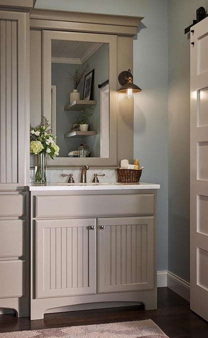 Kichler Clyde 1 Light Bathroom Vanity in a Beautful Olde Bronze Finish, for Bathrooms, (7.25" H x 7.5" W x 8.25" Ext.), 45943OZ