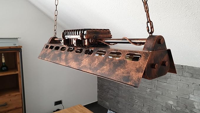 Rustic Industrial Chandelier Lighting, Adjustable Kitchen Pendant Lighting Over Island Farmhouse Light Fixtures 4-Light Antique Metal Pendant for Living Room & Bar