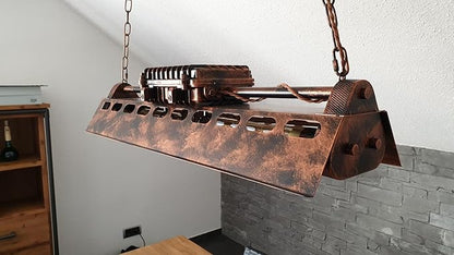 Rustic Industrial Chandelier Lighting, Adjustable Kitchen Pendant Lighting Over Island Farmhouse Light Fixtures 4-Light Antique Metal Pendant for Living Room & Bar