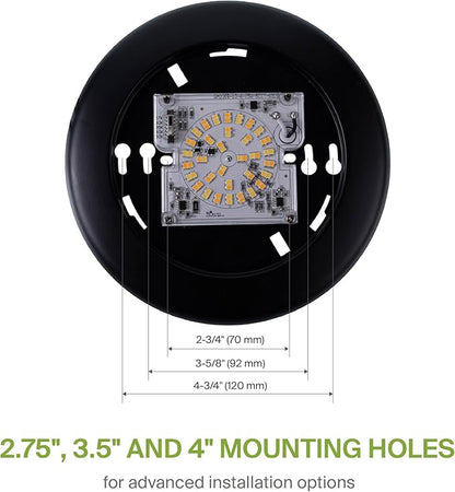 ASD 6 Pack LED Disk Lights 6 Inch, 15W 5CCT 2700K-5000K 1245LM CRI90+, Dimmable Flush Mount Ceiling Light Fixture, Low Profile Surface Mount Disc Lights, Junction Box or Recessed Can Install, UL