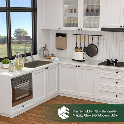 33 x 22 Inch Drop In Kitchen Sink 33 x 22 Stainless Steel Topmount Sink Ledge Workstation 16 Gauge Single Bowl Above Counter Handmade Basin