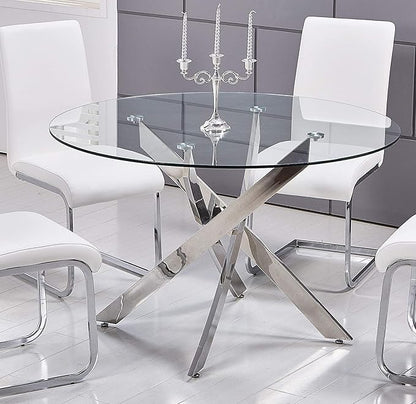 Fab Glass and Mirror 48 Inch Round Tempered Glass Table Top- (Flat Polished Edge) Table Top -1/2” Thick Round Glass Table, Dining, Coffee, and Office Tables