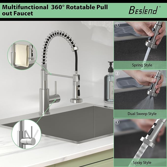 22 Laundry Sink Drop In with Faucet - Beslend 22x22x12 Inch Laundry Utility Sinks 12 Inch Deep Sink Stainless Steel Topmount Sinks 16 Gauge Single Bowl Sink for RV Laundry Room