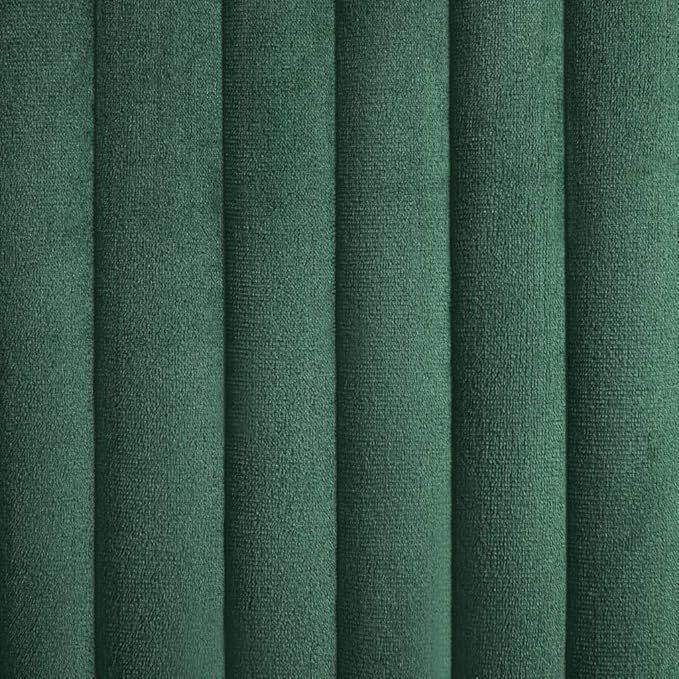 Green Velvet Dining Chairs Set of 2, Modern Accent Chairs with Soft Tufted Cushion, Powder-Coated Steel Frame for Indoor Kitchen Dining Room Living Room Furniture