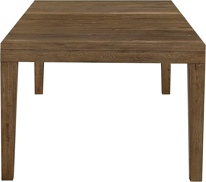 Lexicon 84-102 Inch Extendable Dining Table for 4-8 People, Large Rectangle Wooden Kitchen Table with Self-Storing Extension Leaf Space Saving, for Dining Room, Living Room, Home Office, Brown