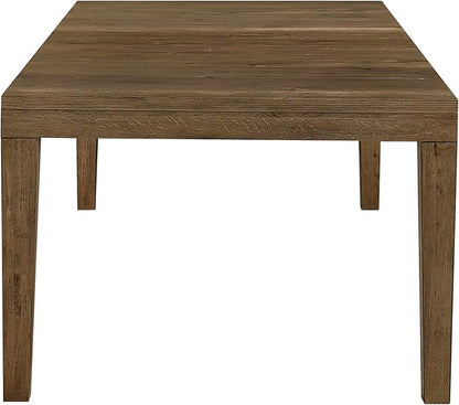 Lexicon 84-102 Inch Extendable Dining Table for 4-8 People, Large Rectangle Wooden Kitchen Table with Self-Storing Extension Leaf Space Saving, for Dining Room, Living Room, Home Office, Brown