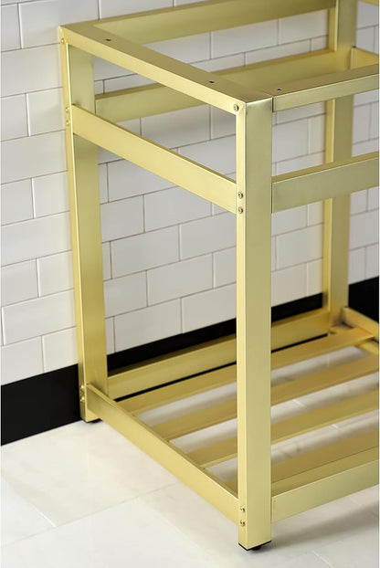 Kingston Brass VSP2522A7 Kingston Commercial Console Sink Base, 25 x 22 x 30, Brushed Brass