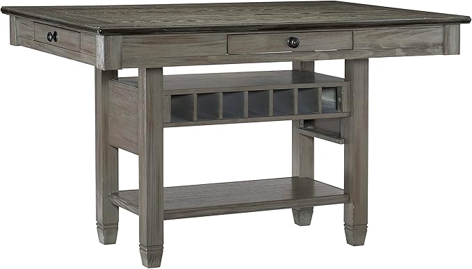 Lexicon Saratoga 5-Piece Counter Height Dining Set, Coffee/Antique Gray