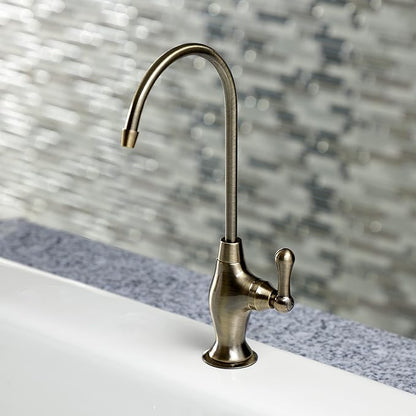 Kingston Brass KSAG3193AL Restoration Reverse Osmosis System Filtration Water Air Gap Faucet, Antique Brass