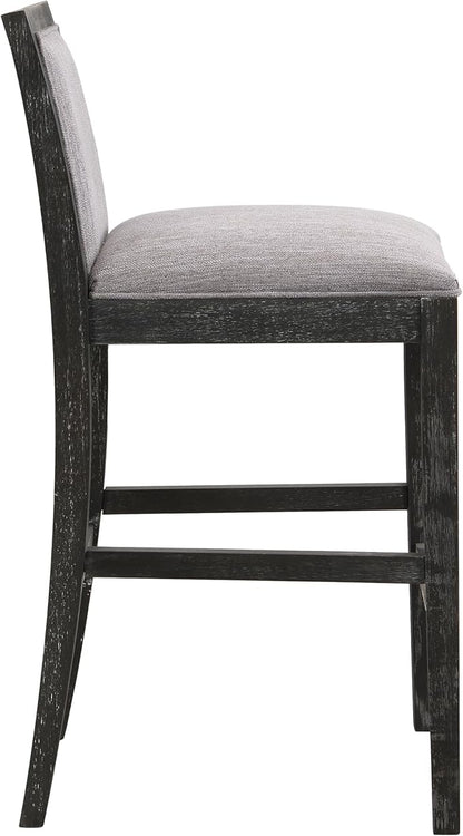 30.5 Inch Height Bar Stools Set of 2, Rubber Wood Frame,Fabric Sponge Cushion and Upholstered Barstools, Retro Bar Chairs Suitable for Kitchen Island,Bedroom,Dining Room.