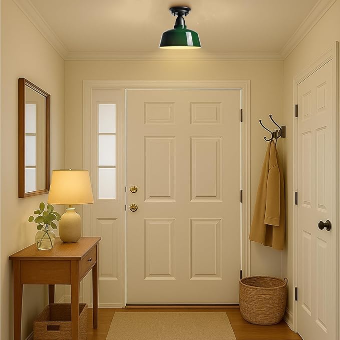 Green Ceiling Light Fixture Macarons Indoor Hallway Ceiling Light Kitchen Over Sink Laundry Basement Barn Outdoor Ceiling Lights for Porch…