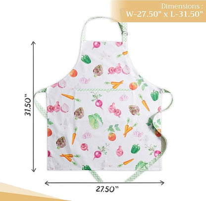 Maison d' Hermine 100% Cotton Apron for women with Pocket Kitchen Chef Apron for Men Cooking Mothers Day Gifts