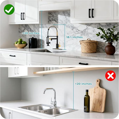 Kitchen Faucet with Pull Down Sprayer - Brushed Nickel Single Handle Commercial Kitchen Faucets, 2-Spout Stainless Steel Spring Pull Out Kitchen Sink Faucet 1/3 Hole with Deck Plate