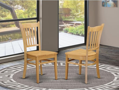 HomeStock Modern Dining Chair - Oak Finish - Kitchen Island Seating - Stylish Accent Chair - 17" x 17" x 37"