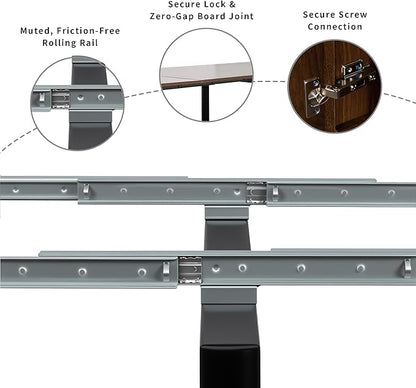 Extendable Dining Table with Storage, Transformer Extra Console Table for 1-12 People, Folding Space Saving Dining Room Table with Built-in Outlet for Homes, Apartments, Walnut Black