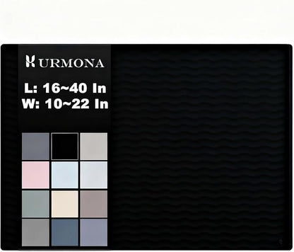 URMONA 28'' x 22'' Waterproof Silicone Under Sink Mat Cabinet and Counter Protector, Shelf Liner for Kitchen and Bathroom, Storage and Organizers, Litter Mat, Pet Cat Puppy Essentials(Onyx)