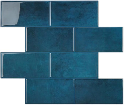 STICKGOO 10-Sheet Subway Tile Peel and Stick Backsplash, Self Adhesive Vinyl Wall Tiles, Stick on Backsplash for Kitchen and Bathroom(Thicker Design)