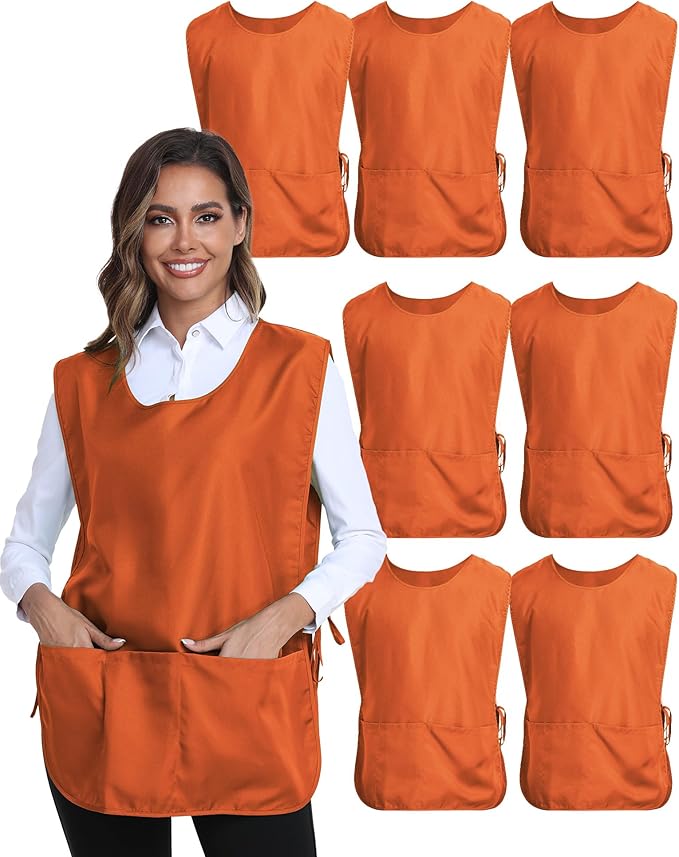 Xeoxarel Unisex Cobbler Apron with 3 Pockets, Adjustable Drawstring Waist, Professional Lightweight for Kitchen Salon Garden