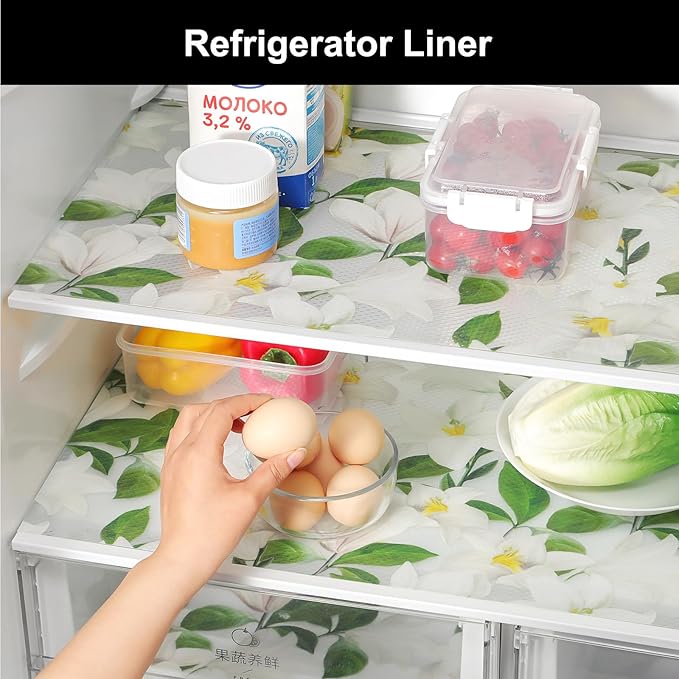 Cooyes Shelf Liner – Premium Non-Adhesive Cabinet & Drawer Liner for Kitchen – Waterproof Shelf Paper with Modern Pattern – Durable EVA Cabinet Mat – Easy to Cut （12" W x 120" L）