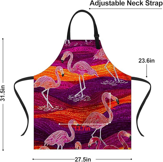 Apron Adjustable Waterproof with Two Deep Pockets Wowen men for Summer BBQ Pool Parties & Resorts