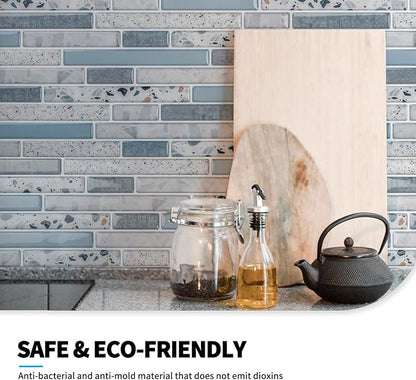 Art3d Peel and Stick Kitchen Backsplash Self-Adhesive Wall Tile Stone, 10 Sheets