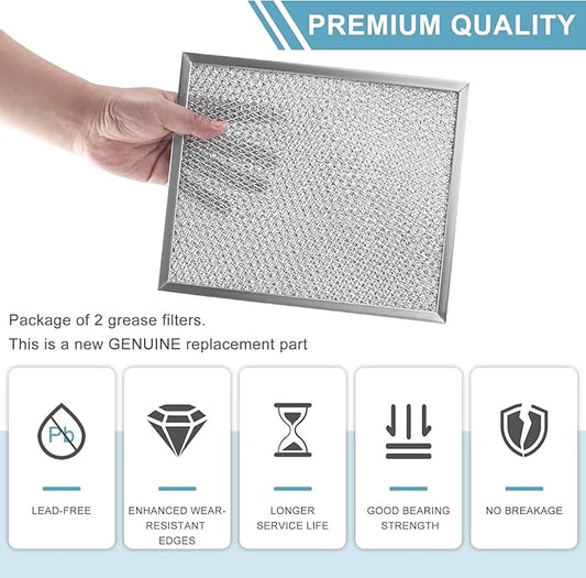 AMI PARTS Aluminum Range Hood filter 97006931 Replacement Compatible with Bro-an Nu-tone Range Hood Grease Filter PART#S97006931 (10-1/2 x 8-3/4 in) BP29, 88150, 99010121(4-pack)