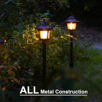 GOODSMANN Landscape Lighting 2PK Low Voltage Landscape Path Lights Oil Rubbed Bronze Path Light Low Voltage 1W LED 40 Lumen 2700K Warm White with Replaceable Bulbs