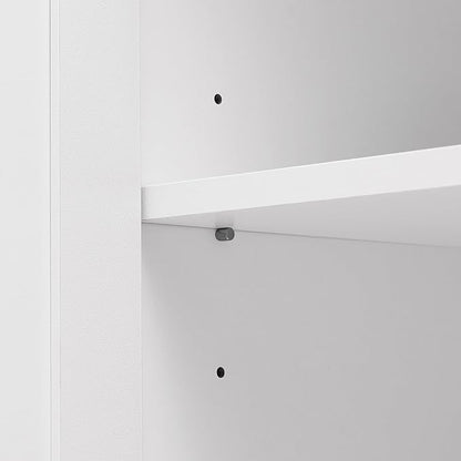Favfurish 71" Tall Bathroom Storage Cabinet with Doors, Modern Linen Cabinets w/Adjustable Shelves & Anti-Tipping Device, Easy Assembly, Freestanding Organizer for Dining Room,Kitchen,Office,White