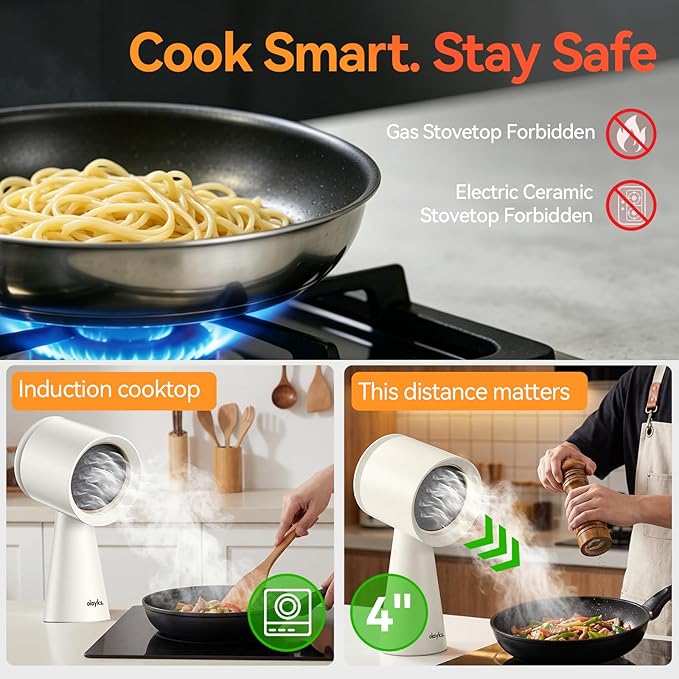 Portable Range Hood, Desktop Range Hood with 3 Speed Exhaust Fan, Advanced 5-Layer Filtration, Large Oil Collection Cup, Portable Kitchen Exhaust Fan for Dorm, RV, Indoor BBQ, Hot Pot, Wired