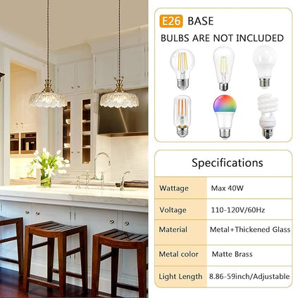 HDDFL Vintage Pendant Lights Fixture Modern Pendant Lighting Fixtures 11.8inch Hanging Lamp for Kitchen Island Bedroom Living Room Hallway