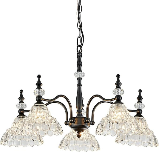 HDDFL Chandeliers Light Fixture 5 Lights Chandelier Lamp Modern Pendant Lighting Fixtures Hanging Lamps for Dining Room Kitchen Entryway Living Room Bedrooms Foyer Entrance
