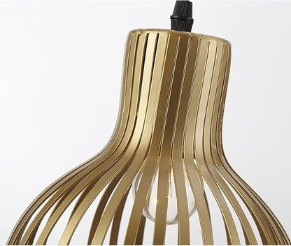Plug in Pendant Hanging Light,Industrial Gold Metal Vintage Hanging Lamp Fixture with 14.3 FT Cord and ON/Off Switch for Kitchen Lighting,Bedroom,Living Room