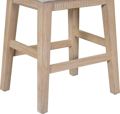 4-Piece Dining Bar Table Set with 3 Upholstered Stools, Multifunctional Dining Table with 3 Drawers,USB Port and a Power Strip, Perfect for Small Spaces (Natural Wood Wash//USB)