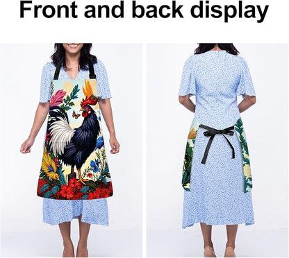 Apron Adjustable Waterproof with Two Deep Pockets Wowen men for Summer BBQ Pool Parties & Resorts