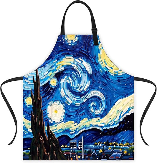 Apron Adjustable Waterproof with Two Deep Pockets Wowen men for Summer BBQ Pool Parties & Resorts