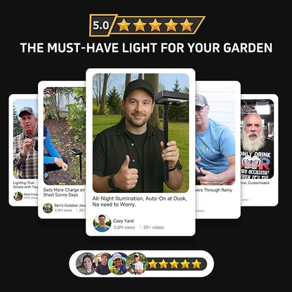 Solar Motion Sensor Pathway Lights - Warm & Daylight Selectable Path Light 3 Modes, IP65 Waterproof Black LED Garden Lighting with Remote Control for Outside Landscape Walkway (4 Pack)