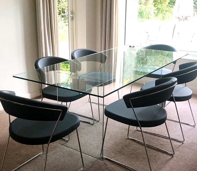 Clear Rectangle Tempered Glass Table Top 20" x 36", 3/8" Thick Pencil polished Edge, Scratch Resistant, Easy Clean Replacement for Dining, Coffee, or Office Tables – Fab Glass and Mirror