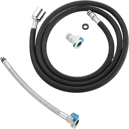 Pull Down Kitchen Faucet Hose Replacement M15*1MM X G1/2,(360 Rotatable) With Quick Connect, 59-Inch for Pluggable Nylon Hose,Compatiblity for WOWOW,OWOFAN,FORIOUS,APPASO,WEWE facuet parts