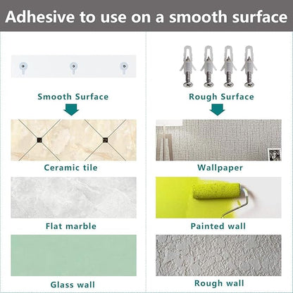 Bakzon Acrylic Shower Shelves 2 Pack, Adhesive Bathroom Shelves No Drill, Clear Acrylic Shower Caddy Wall Mounted Organizer for Inside Shower, Bathroom Storage Shelf