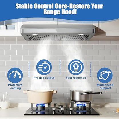 SV03255 Range Hood Control Board Replacement for K210A30SS, K210A36SS, K210A42SS, K210A48SS, PIK33, PIK45, K260A30SS, K260A36SS, K260A42SS, K260A48SS, K260A60SS
