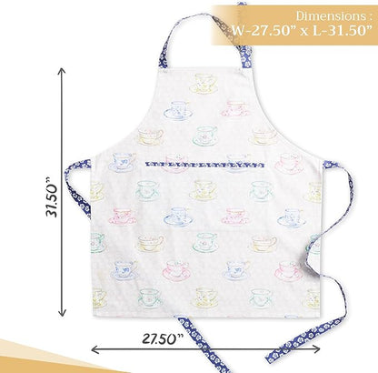 Maison d' Hermine 100% Cotton Apron for women with Pocket Kitchen Chef Apron for Men Cooking Mothers Day Gifts