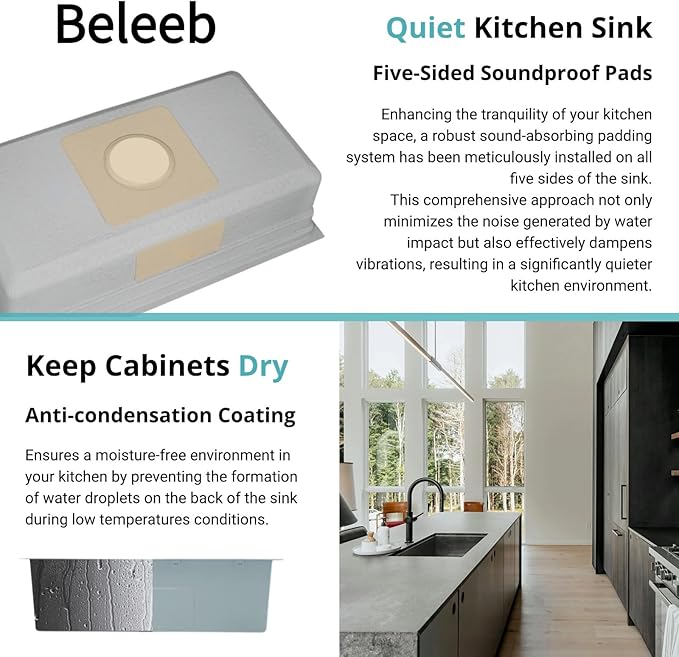 30" x 19" Kitchen Workstation Sink - 10" Deep Basin, 3D Embossed Undermount, Scratch Resistant Stainless Steel