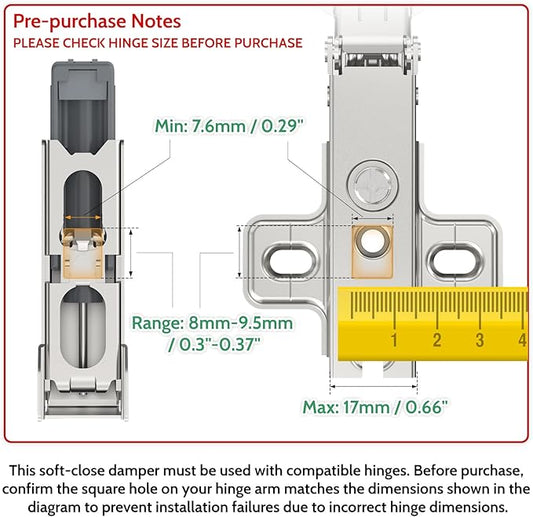 Cabinet Hinge Damper(Pack of 20),Straight Arm Full Overlay Hinge for Doors, Nickel Plated Finish use for 973A0500.01x20 973A
