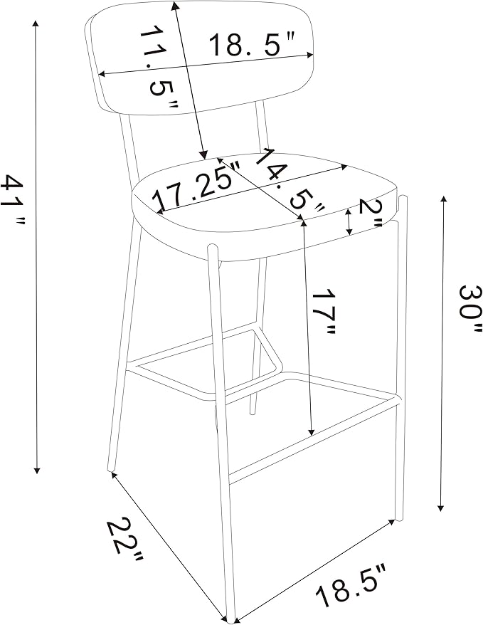 Coaster Home Furnishings - Elison - Set of 2 Pub Height Bar Stools with Foam Cushioned Seat and Geometric Detail Footrest - Mid-Century Modern - Dining Room - Light Brown & Dark Oak - 182657