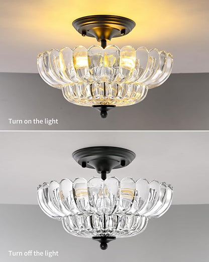 Modern Glass Ceiling Lights, Suitable for Kitchens, Living Rooms, bedrooms, bathrooms, and hallways.