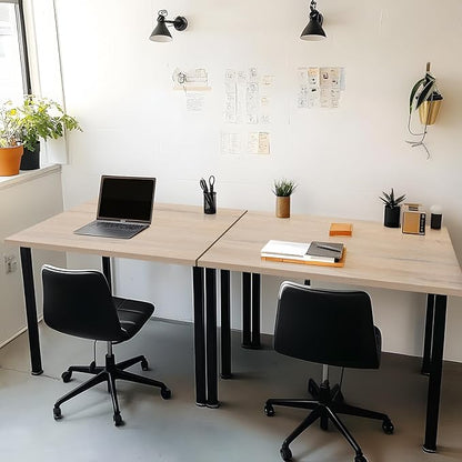 Kaboon 48x26 inches Tabletop, Solid One-Piece Desktop for Sit Stand Desk, Double Desks, L Desk DIY,Wood Countertop Home or Commercial Use,1 inch Thick,Light Oak, 26" D x 48" W