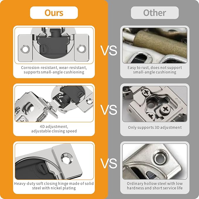 Chibery 30 Pack 1-1/2" Overlay 4D Soft Close Concealed Hinges for Face Frame Door, Adjustable Closing Speed, Smooth Slow Self Close Hinges, Satin Nickel, 105° Open Angle Stainless Steel Cabinet Hinges