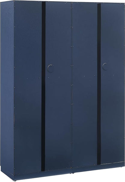 Crosley Furniture Isla 2-Piece Modern Kitchen Storage Pantry Cabinet Set with Shelves, Dining, Laundry Room, Navy