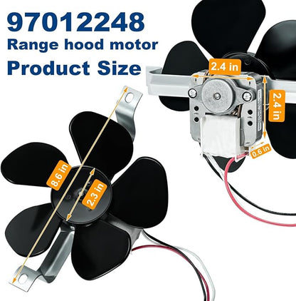 Upgraded Version 97012248 S97012248 Range Hood Fan Motor - BP17 Exhaust Fan Motor Fit for Nu-Tone B-roan 40000&42000 Series Range Hoods by Romalon Replaces 99080492 99080363 97005161 99080533 99080410
